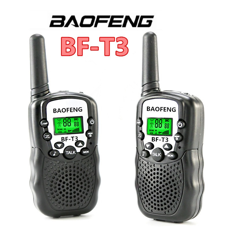 КОМПЛЕКТ ІЗ ДВОХ рацій BAOFENG BF-T3 UHF-> BLACK. Радіус до 3км