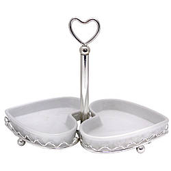 Цукерниця Два серця h-18 см