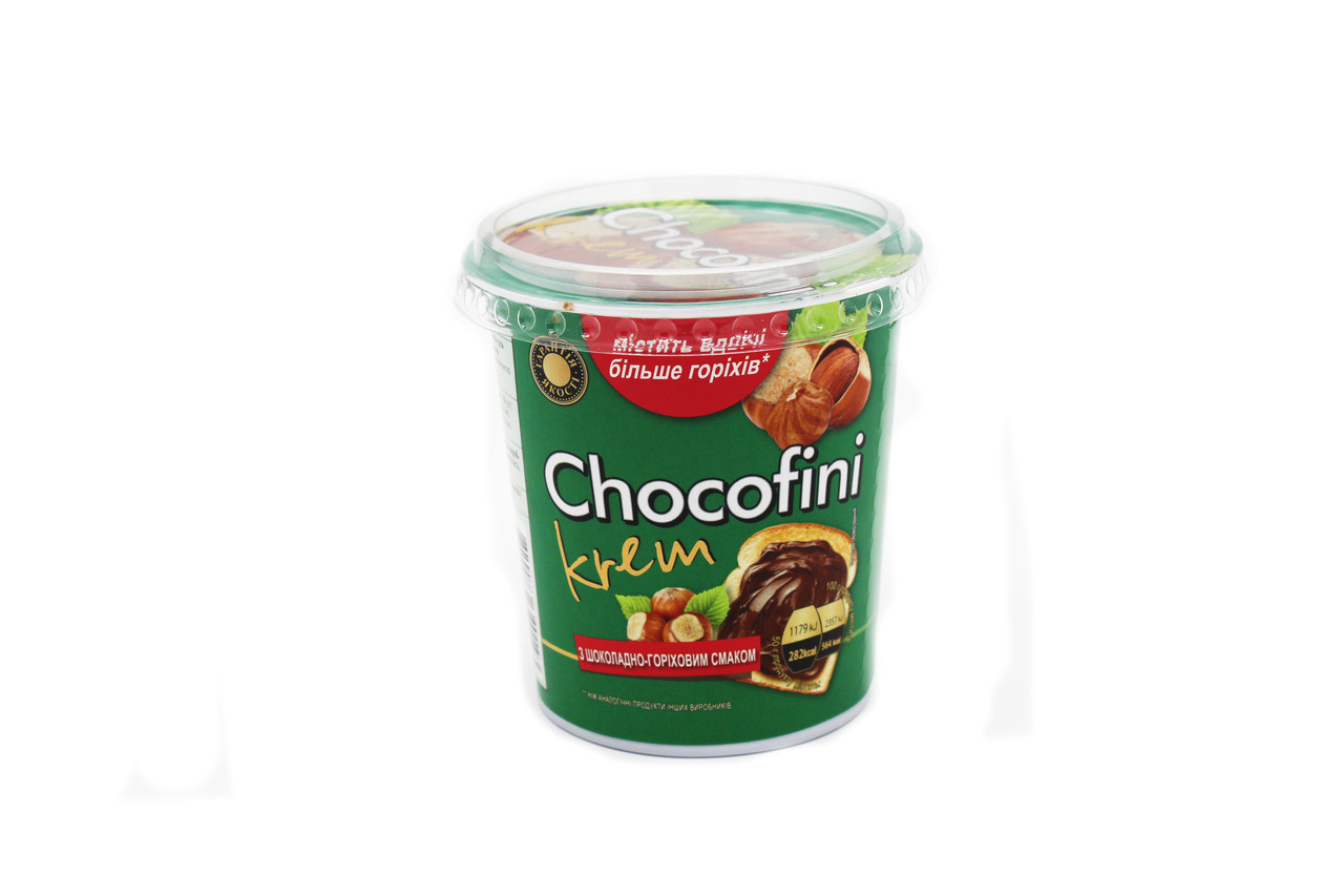 Шоколадна крем-паста горіхова  CHOCOFINI намазка солодка для дітей  400г 12 шт в упаковці
