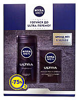 Подарочный набор Nivea Men Ultra Готовься к Ultra победам (гель для душа-75%+лосьон после бритья)