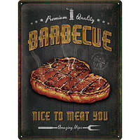 Табличка металлическая Barbecue Nice to Meet You | Nostalgic-Art 23292