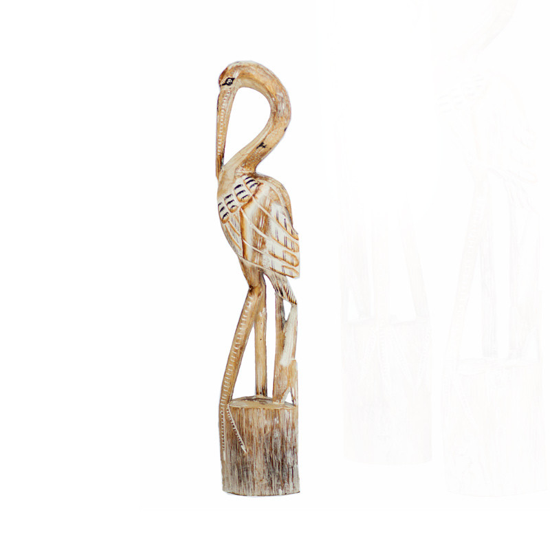 Деревянная статуэтка «Цапля натуральная», h-100. 80. 60 см. (33134.2e)