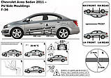 Молдинги на двері для Сhevrolet Aveo T300 2011-2017, фото 6