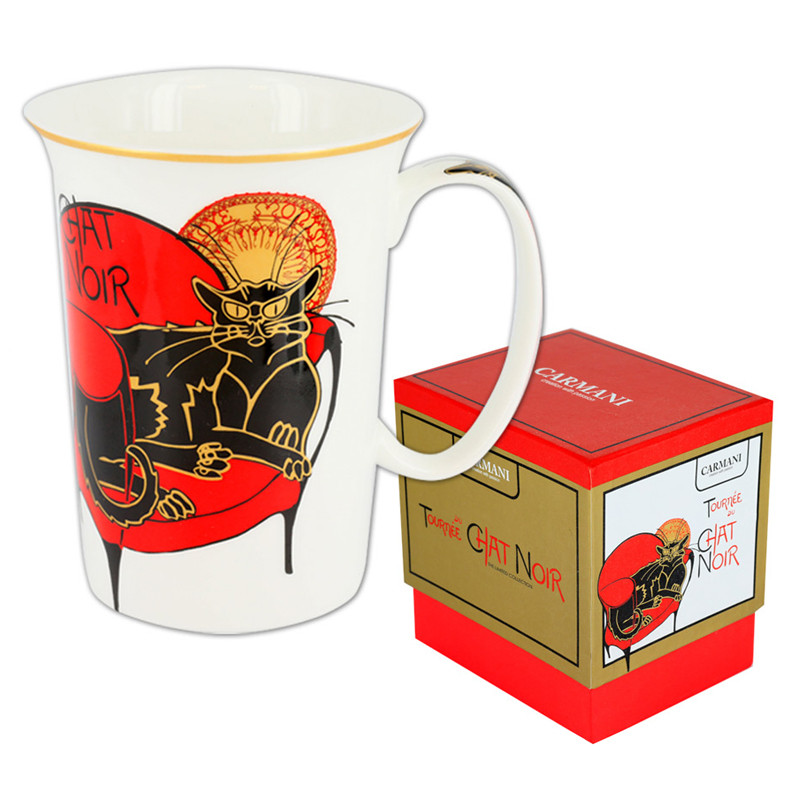 Кружка порцелянова Французький чорний кіт в кріслі, Carmani (027-0102), фото 1