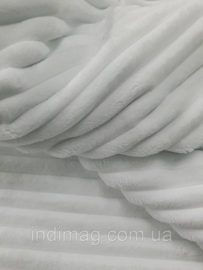 Плюш Minky Stripes білий 270 г/м2