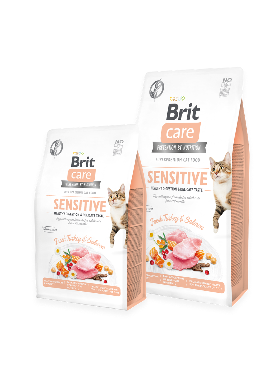 Корм для котов Brit Care Cat Grain-Free SENSITIVE HEALTHY DIGESTION AND DELICATE TASTE 2кг, фото 1