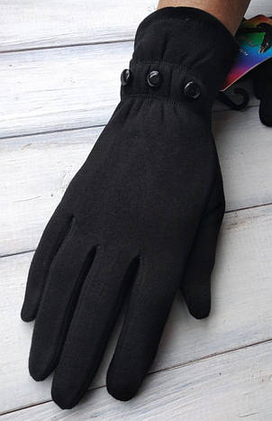 Жіночі стрейчеві рукавички Чорні, фото 2