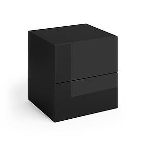Vicco тумбочка для спальні Charles, 50x51, 2 штуки, колір чорний глянець