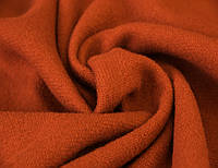 Пальтовая ткань итальянская шерстяная натуральная оранжевая однотонная DOK 10
