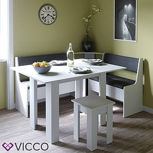 Кухонний куточок на 3 предмета Vicco Roman, білий