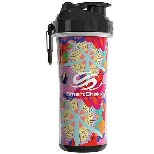 Шейкер SmartShake Double Wall Shaker Cup 800 мл квітковий