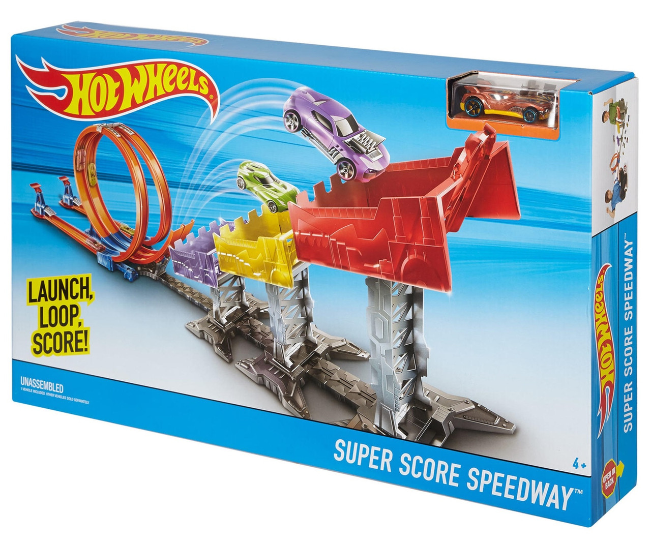 Hot Wheels Трек Хот Вілс Рекордний стрибок  Hot Wheels Super Score Speedway Track Set, фото 1