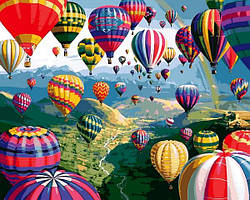 Картини за номерами 40х50 см Mariposa Різнокольорові воздушниые кулі (Q 2233)