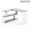 Кутовий комп'ютерний стіл 120x77 Vicco Levia, білий, бетон, фото 4