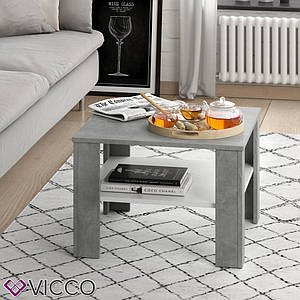 Чайний столик Vicco Homer 60x60, білий, бетон