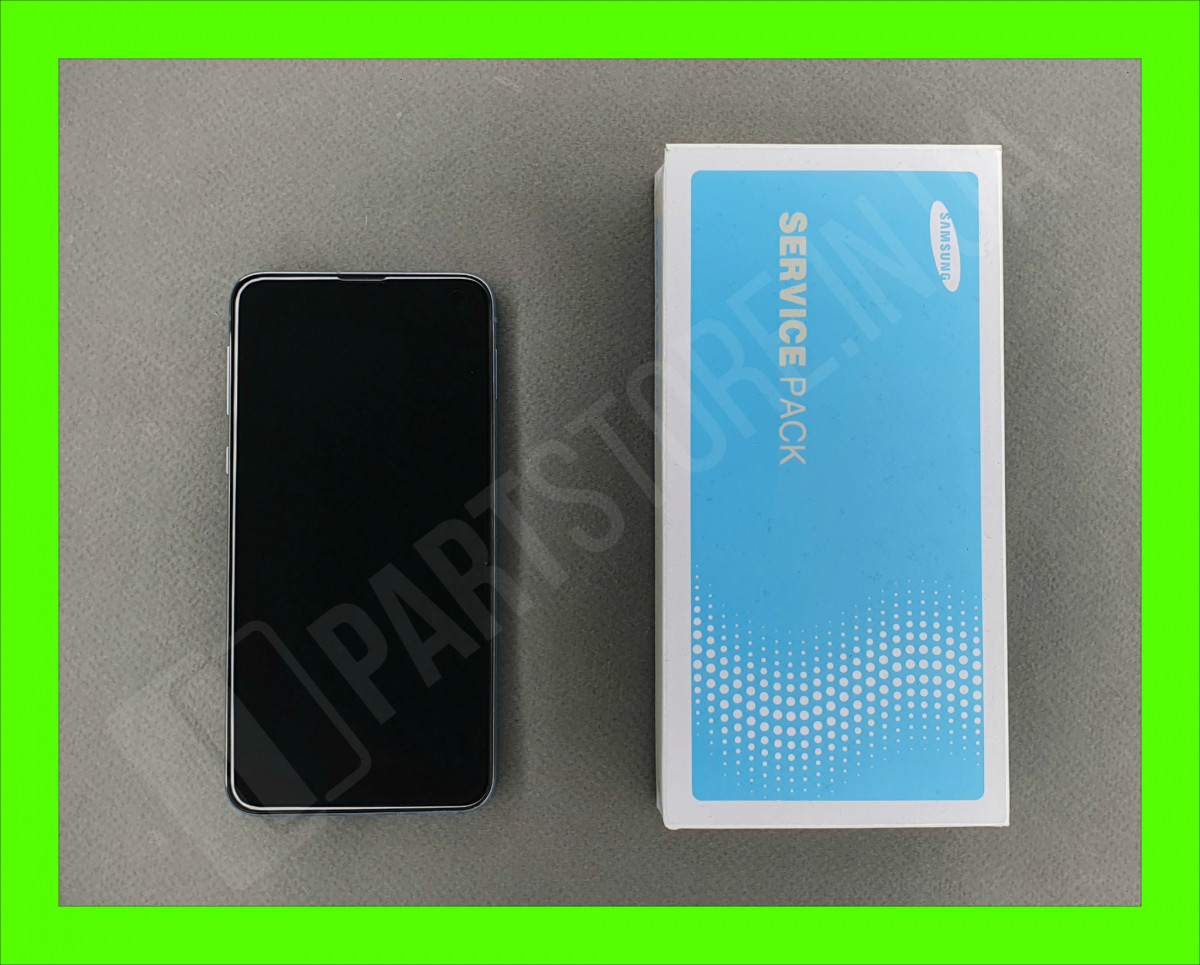 Дисплей Samsung G970 Blue S10e (GH82-18852C) сервісний оригінал у зборі з рамкою