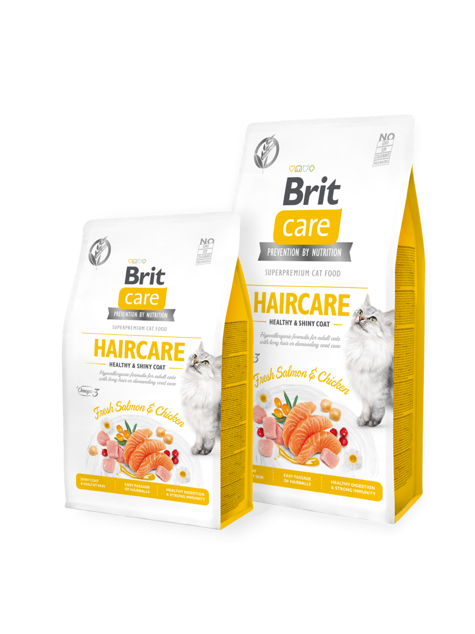 Корм для котов Brit Care Cat GF Haircare Healthy and Shiny Coat 7кг