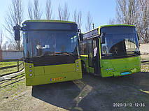 Производство и замена лобового стекла триплекс на автобусе Vest Center H на шасси Volvo B7RLE 4x2 в Никополе (Украина). 9