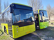 Производство и замена лобового стекла триплекс на автобусе Vest Center H на шасси Volvo B7RLE 4x2 в Никополе (Украина). 11