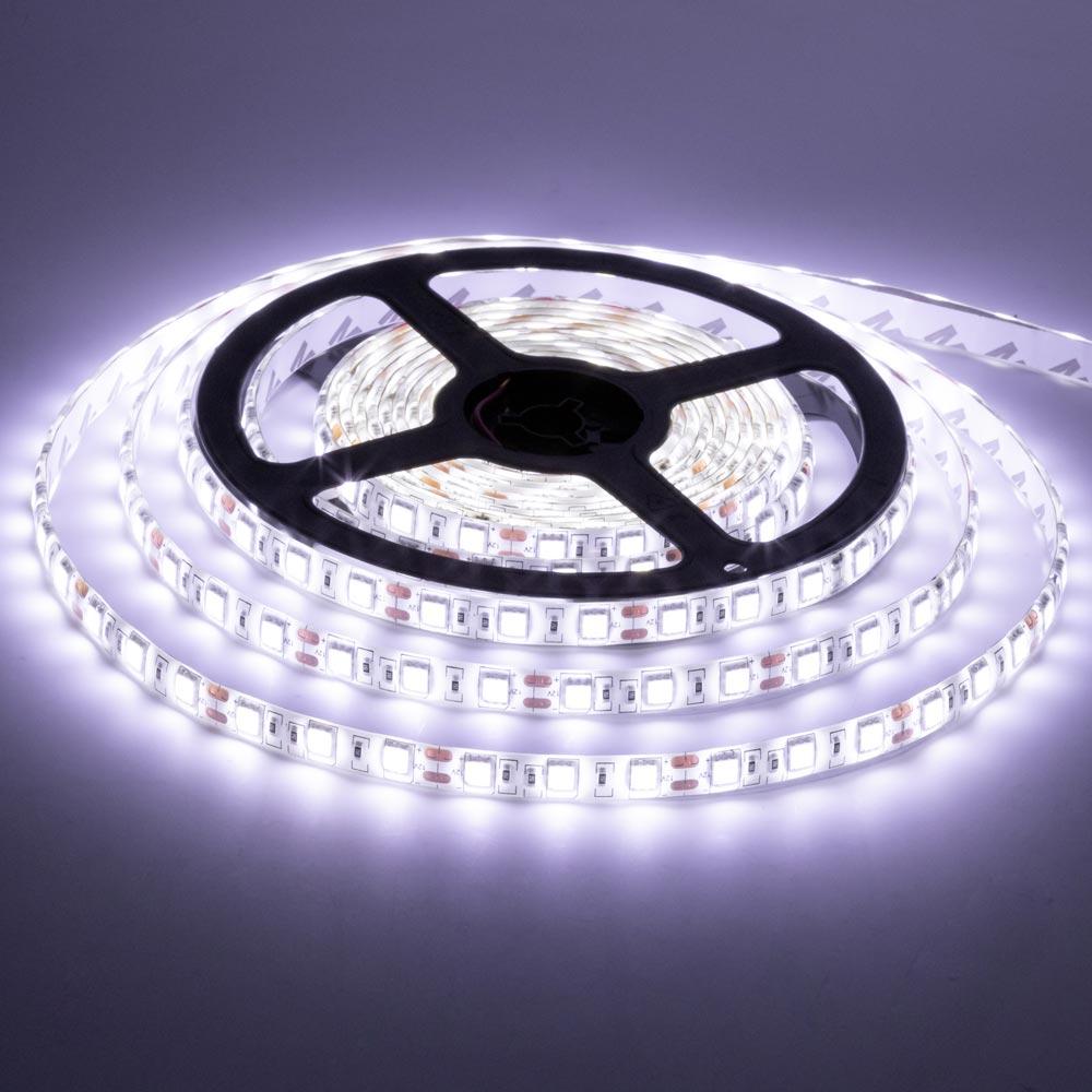 Led стрічка світлодіодна 12В біла smd5050 60LED/m IP20 (лід стрічка)
