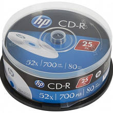 Диски CD-R HP 700MB 52x, шпиндель, 25 шт.