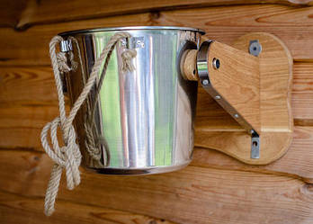 Відро водоспад для лазні 10л з нержавіючої сталі mebelime