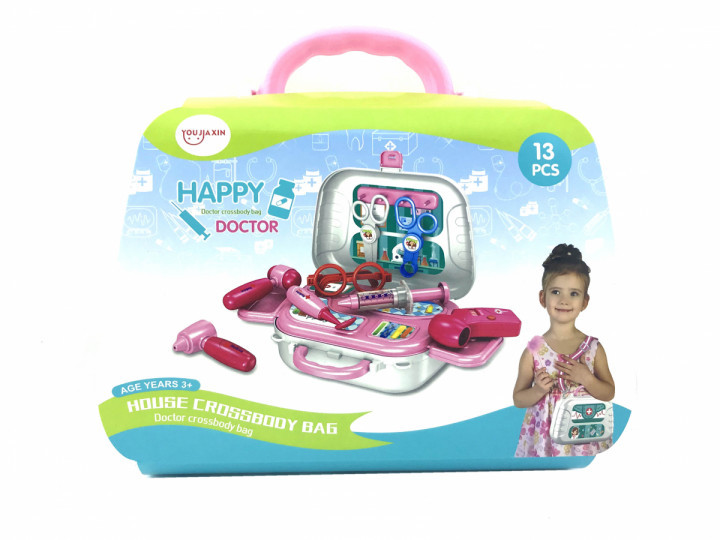 Дитячий ігровий набір Доктора CK07A медичний набір у валізу на колесах складається в стіл, фото 1