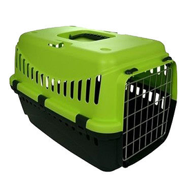 Переноска Gipsi для собак и котів 2 Large Green металеві двері 58x38x38 см Bergamo​​​​​​​