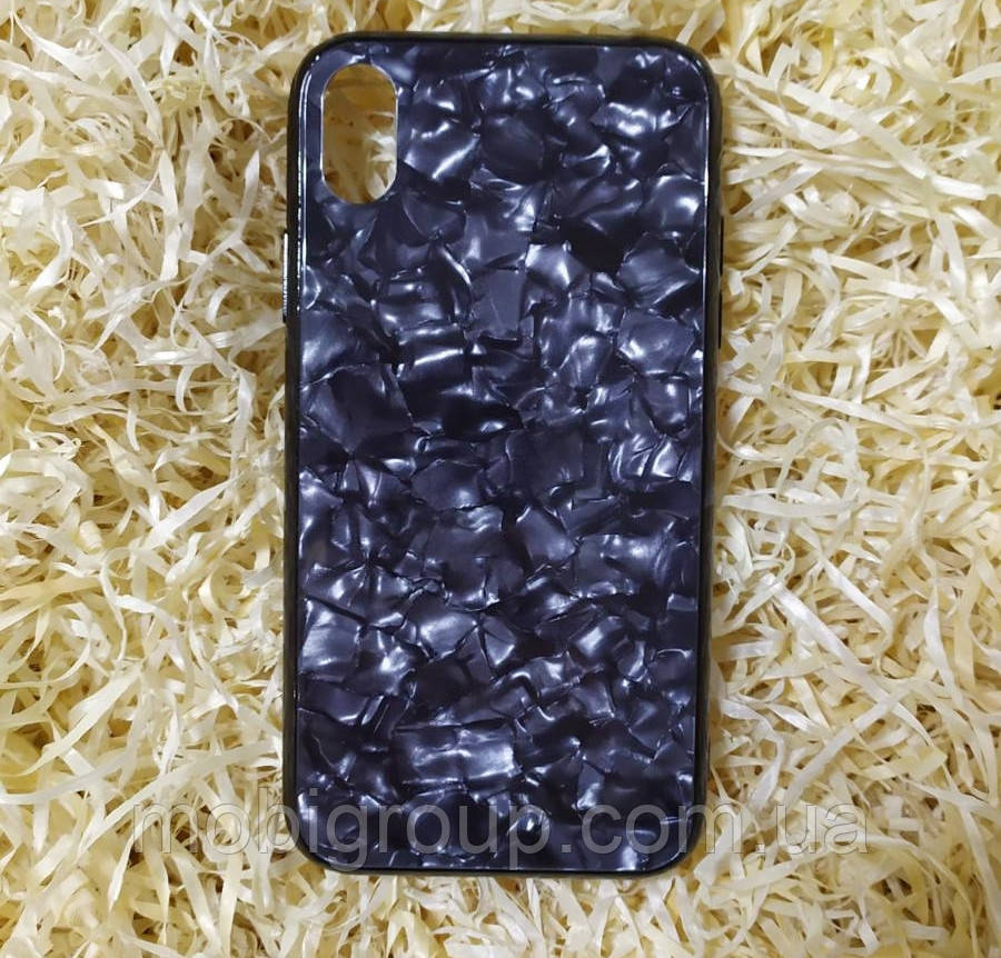 Чохол Мармур для Iphone XR, Black (Full Case)