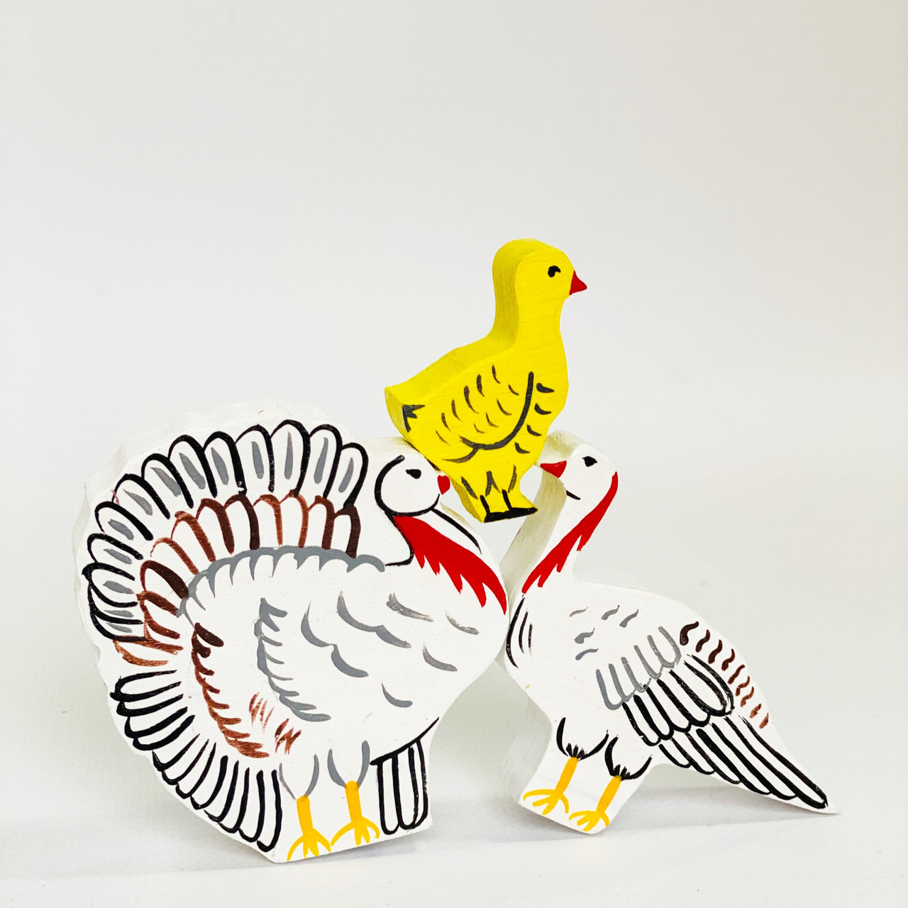 Сім'я індиків тато, мама, дитинча, фото 1