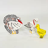 Сім'я індиків тато, мама, дитинча, фото 3