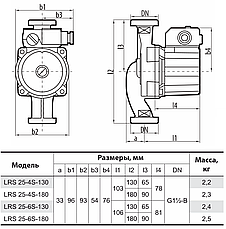 Циркуляційний насос LRS25-6S-180 ТМ "Sprut" натиск 6 м: продуктивність-4 м3/год:, фото 3