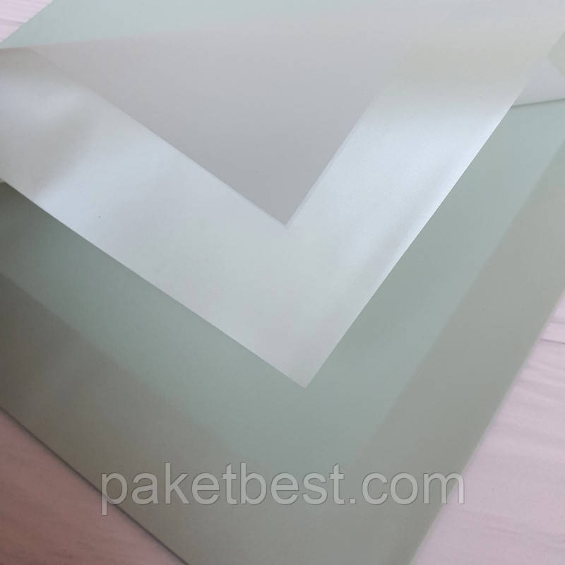 Флористична плівка "Широкий кант" ( 58х58 см) 20 штук Пасально-зелений