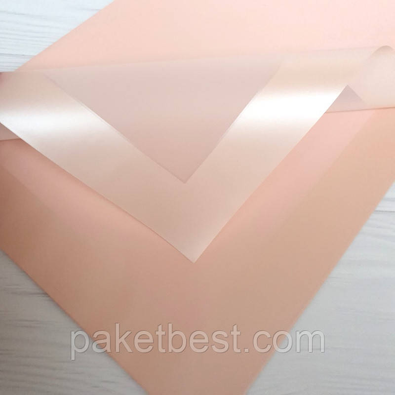 Флористическая плёнка "Широкий кант"( 58х58 см) 20 штук Рожевий, фото 1