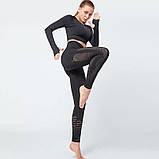 Костюм женский для фитнеса с леопардовым принтом, фото 3