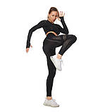 Костюм женский для фитнеса с леопардовым принтом, фото 4