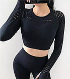 Костюм женский для фитнеса с леопардовым принтом, фото 5