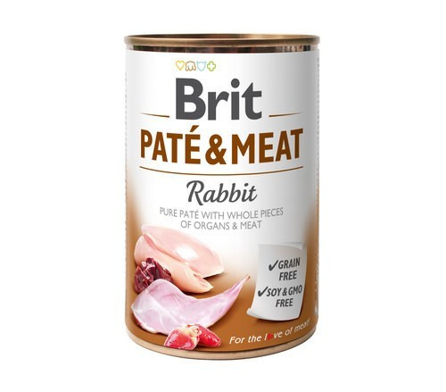 Консерви для собак Brit Pate & Meat Rabbit (з кроликом) 400 г