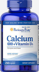 Кальцій+вітамін D3 Puritan's Pride Absorbable Calcium 1200 mg Plus Vitamin D3 25 mcg 200 капс.