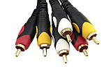 3 RCA - 3 RCA тато-тато AV кабель, тюльпани, 10м, фото 3