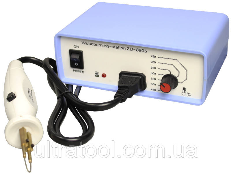 Станція для випалювання по дереву ZD-8905, 40W, 450-750*C, випалювач по дереву
