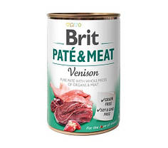 Консерви для собак Brit Pate & Meat Venison (з олениною) 400 г