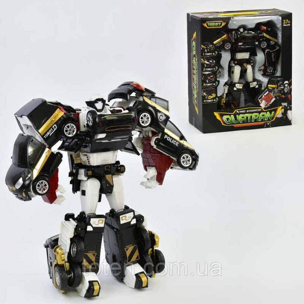 Тобот Кватран Трансформер 33 см робот+машинка 4 шт, Игровой набор Tobot ...