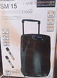 Колонка акумуляторна з мікрофоном ZPX ZX-7766 200W (Bluetooth/USB/FM/TWS), фото 6