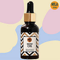 Масло 30мл для роста ресниц и бровей Oil Brow стекло +пипетка Nila
