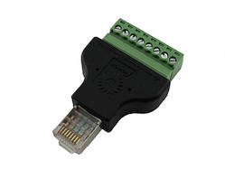 Перехідник RJ45 8P8C вита пара роз'єм тато - клеммники 8pin