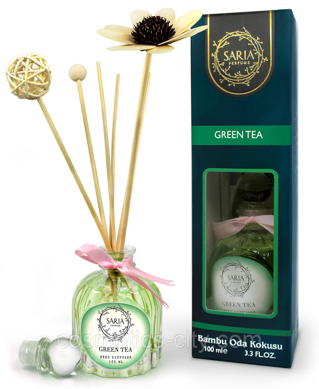 Аромадіффузор Saria Green Tea Bambu Oda Kokusu, 100 мл.