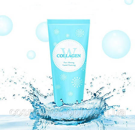 Пінка для вмивання з морським колагеном ENOUGH W Collagen Pure Shining Foam Cleansing, 100 мл