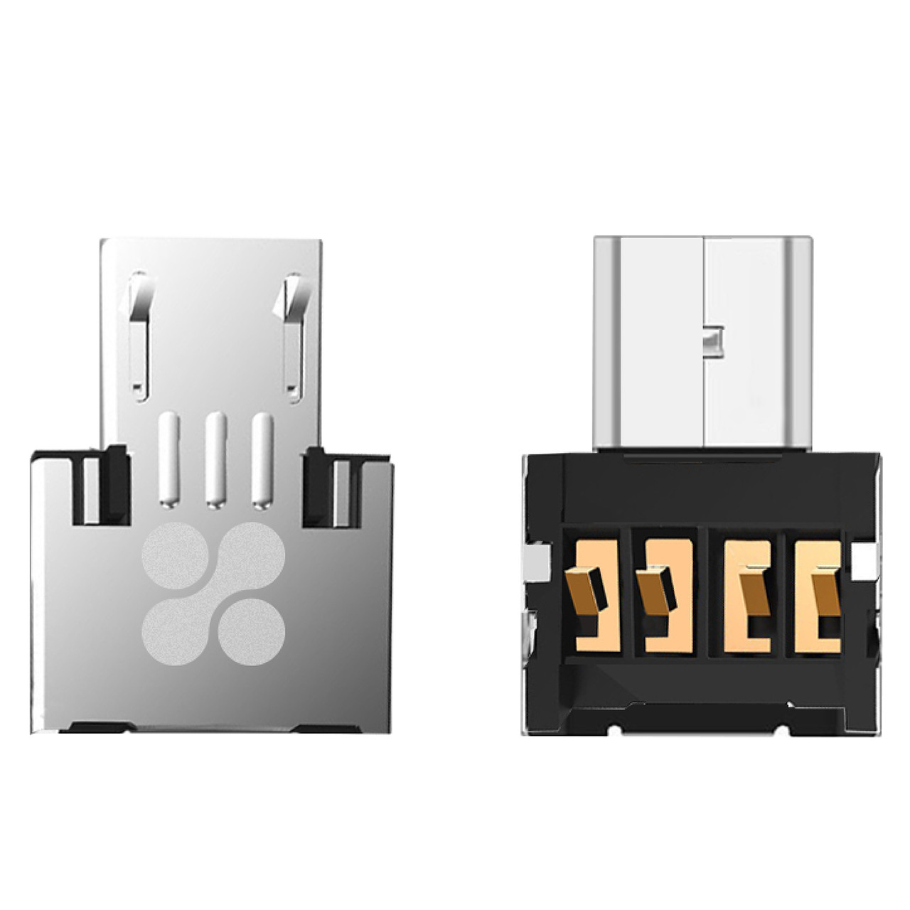 Адаптер Promate Nano-OTG USB - microUSB Black (Уцінка) (ch_nano-otg.black)