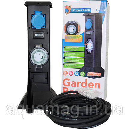 Розетка SuperFish Garden Power з таймером для ставка, саду, водойми, вуличної гірлянди, фото 1